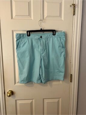 George Men's Aqua Flat-Front Casual Shorts